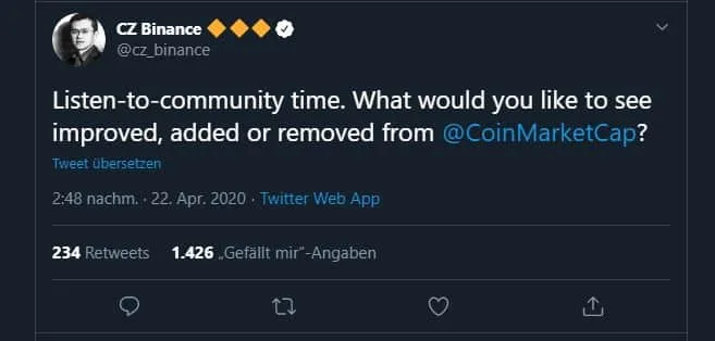 Was soll mit CoinMarketCap geschehen? Das gemeine Volk wird befragt
