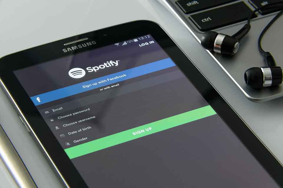 Spotify App auf dem Smartphone