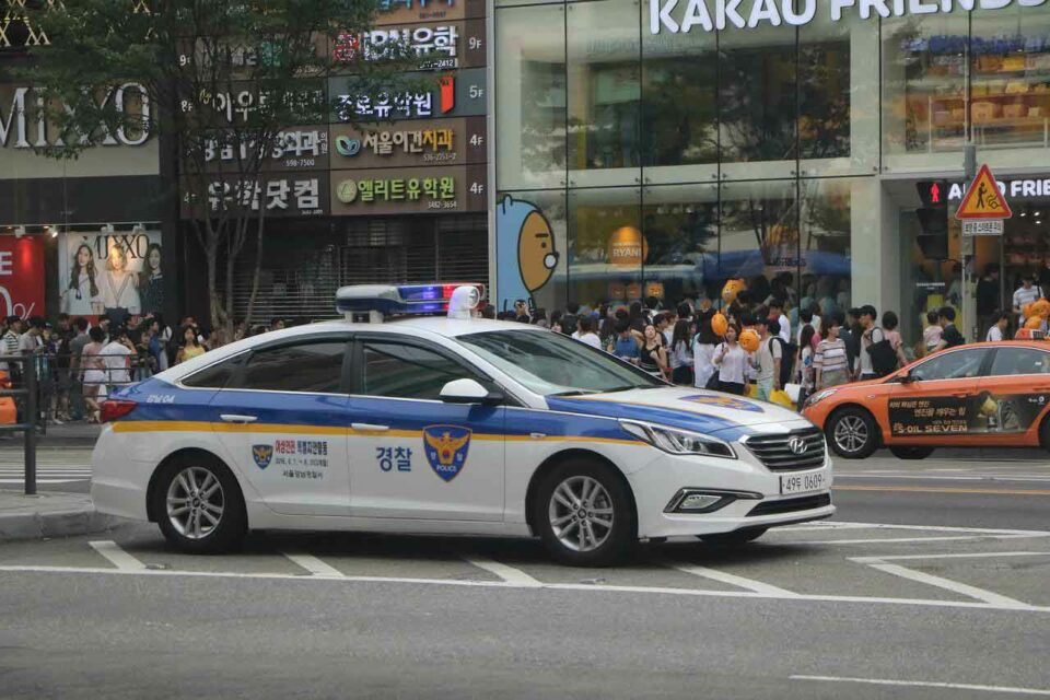 Südkoreanisches Polizeifahrzeug