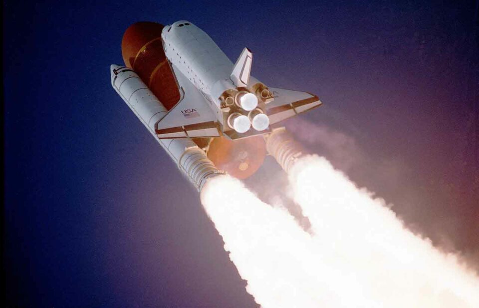 Startendes Space Shuttle