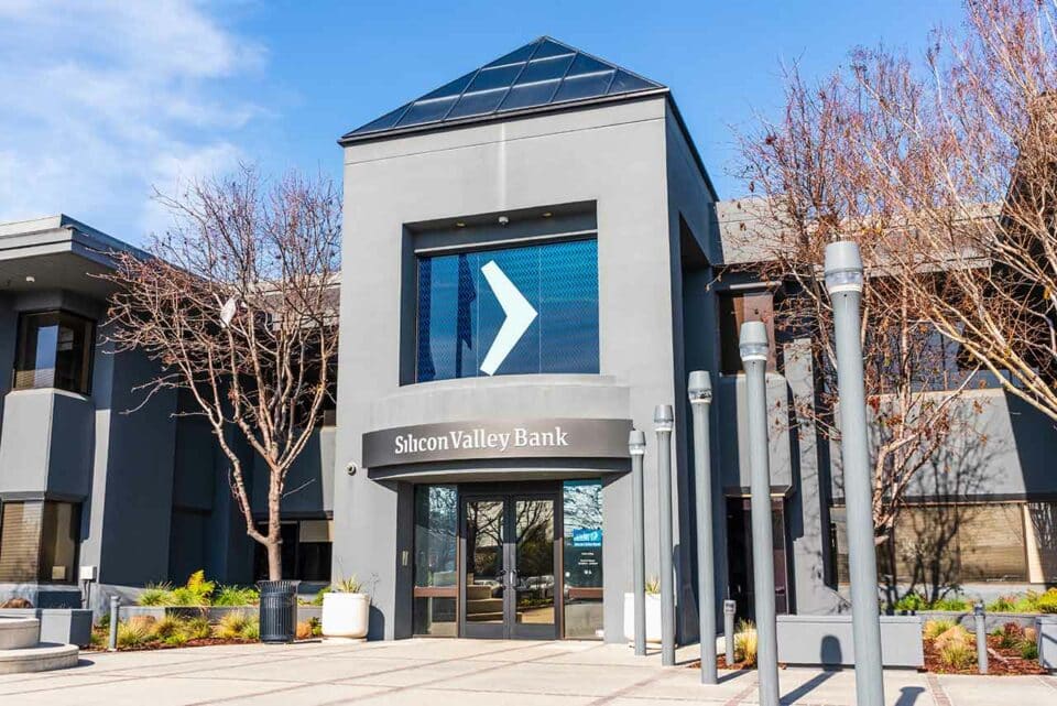 Eingang zur Silicon Valley Bank