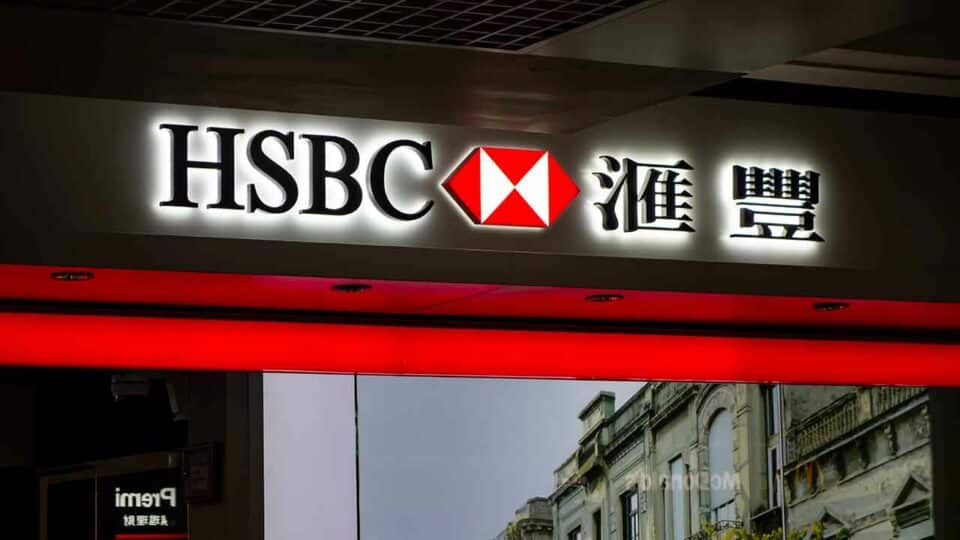 HSBC-Schild in Hongkong
