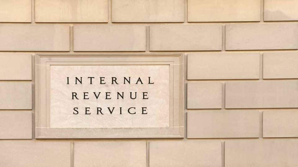 IRS Schild in Washington DC