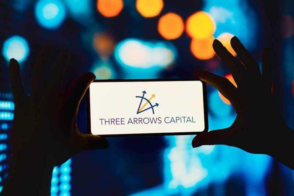 Three Arrows Capital Logo auf einem Smartphone