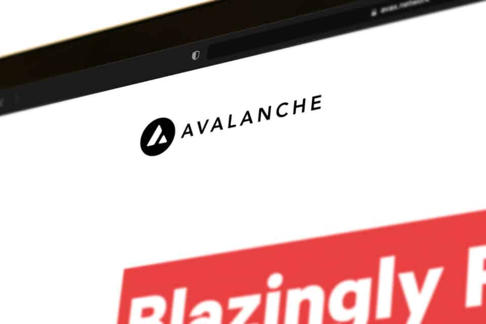 Avalanche Logo auf einem PC-Bildschirm