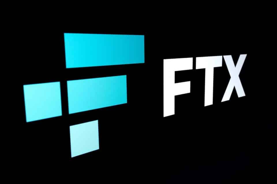 FTX Logo groß auf Bildschirm