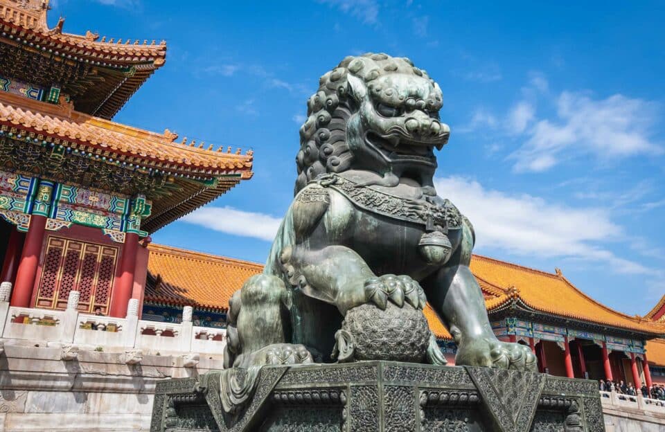 Statue in Peking Verbotene Stadt
