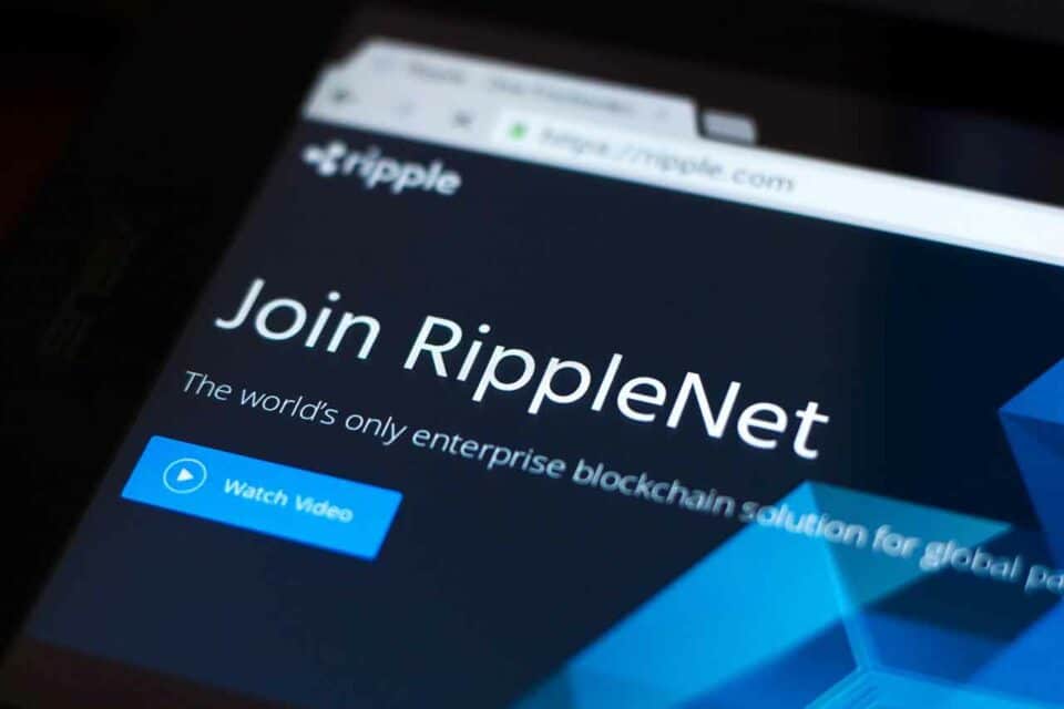 Join RippleNet Schriftzug auf der offiziellen Website von Ripple