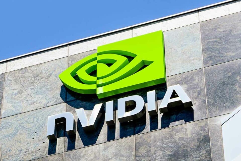Nvidia Logo am Hauptquartier