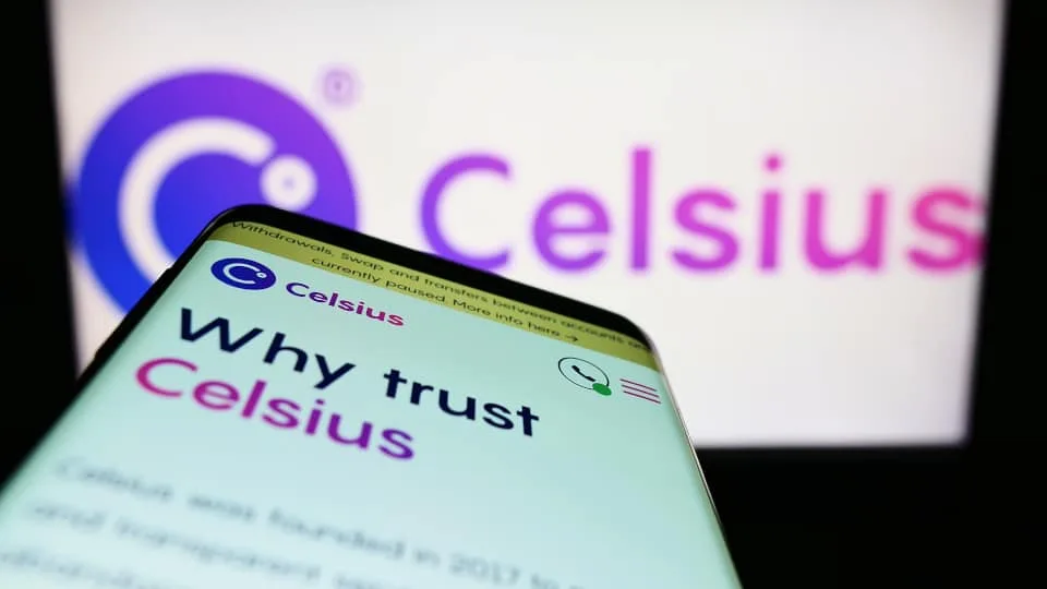 Celsius Webseite auf Smartphone