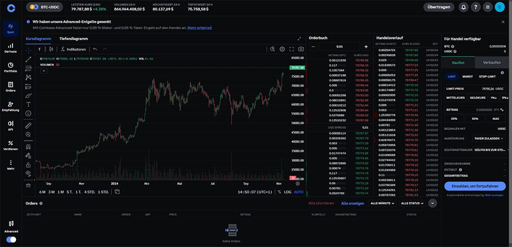 Coinbase Advanced Dashboard