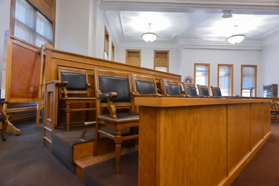 Jury Box in einem US-Gericht