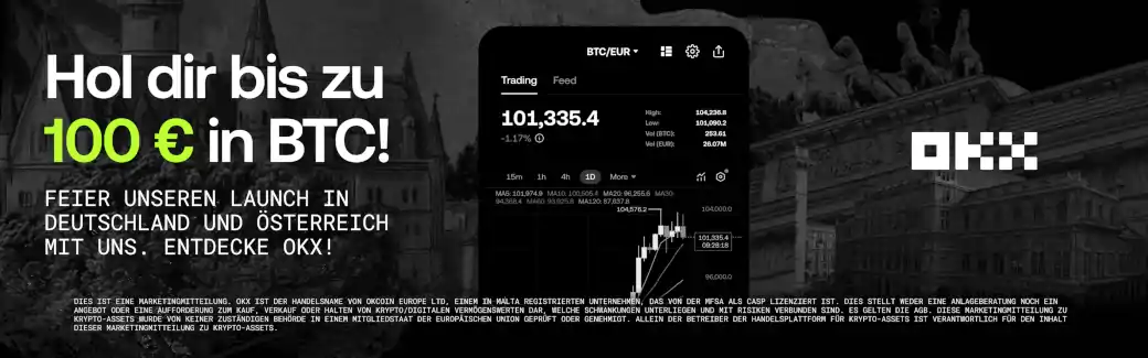 OKX 100 EURO in Bitcoin