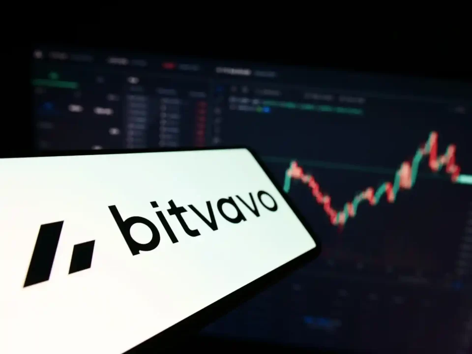Bitvavo Logo vor Trading-Chart